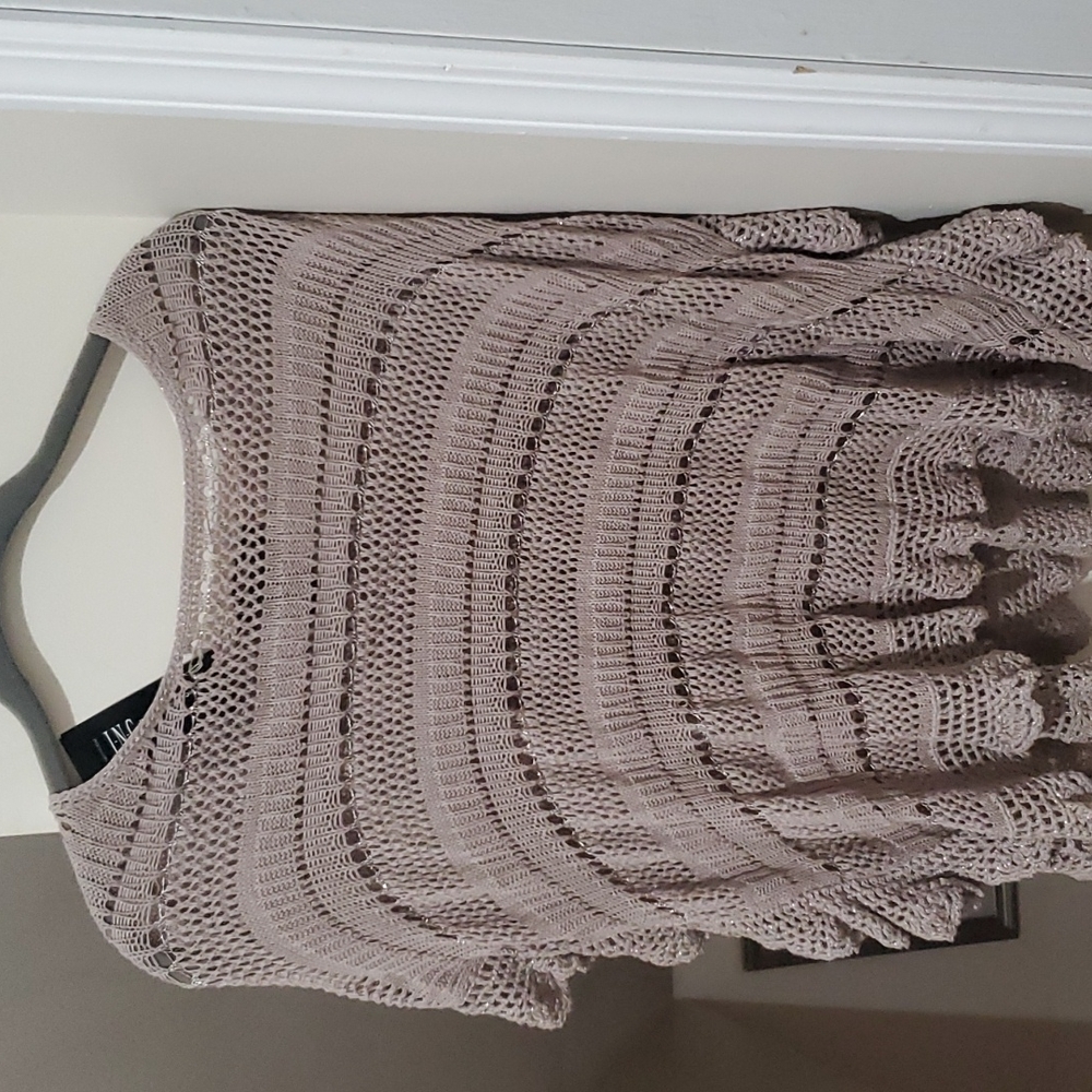 NWT INC small beige top/cape/blouse